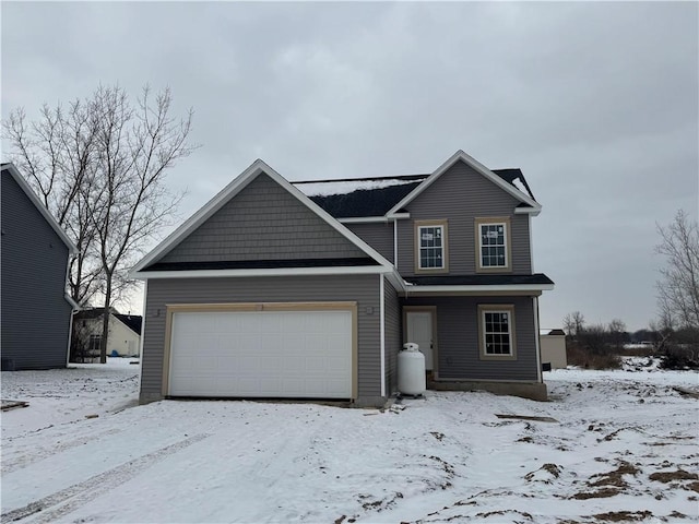 front of property featuring a garage