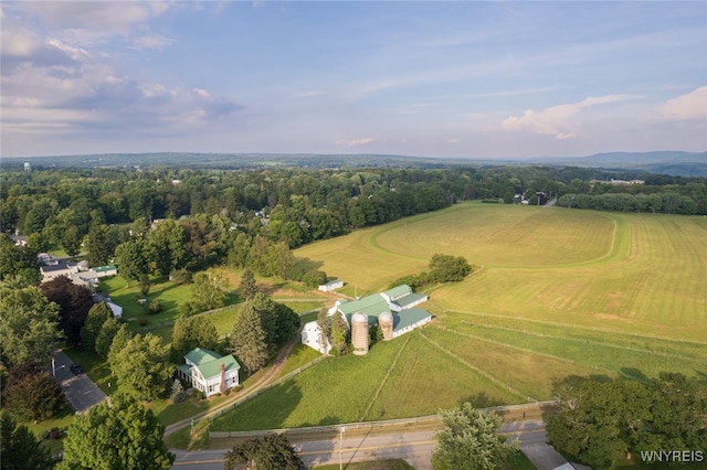 bird's eye view featuring a rural view