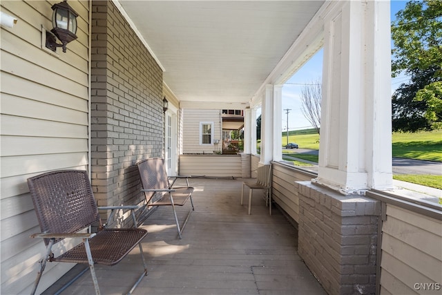 exterior space with a porch