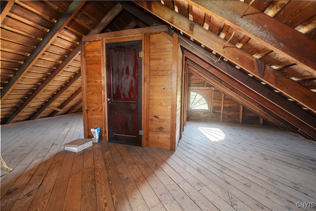 view of attic