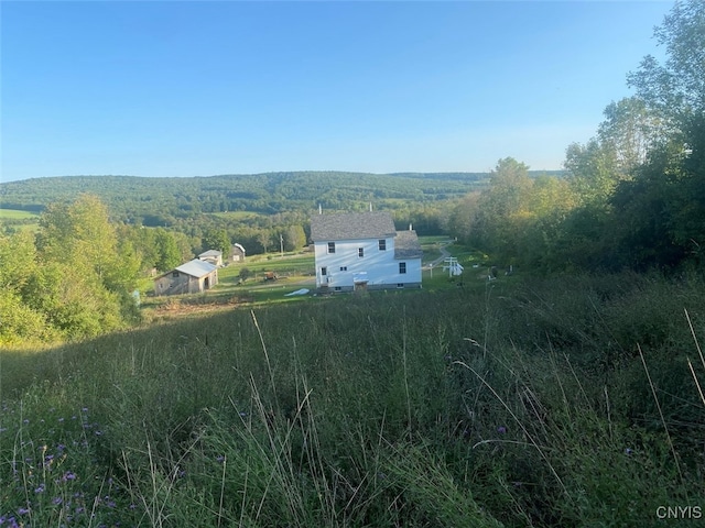 drone / aerial view with a rural view