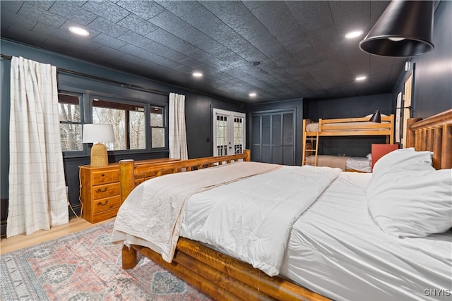 bedroom featuring hardwood / wood-style flooring