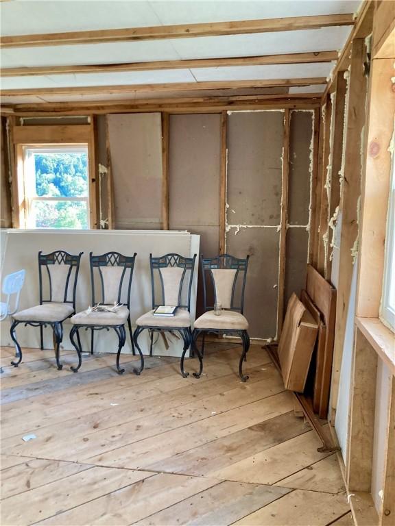 miscellaneous room featuring light hardwood / wood-style floors