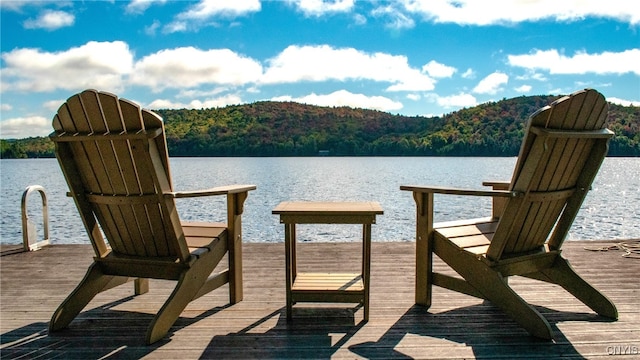 114 Big Moose Lk, Webb, NY 13331 - dock with a water view and a wooded view