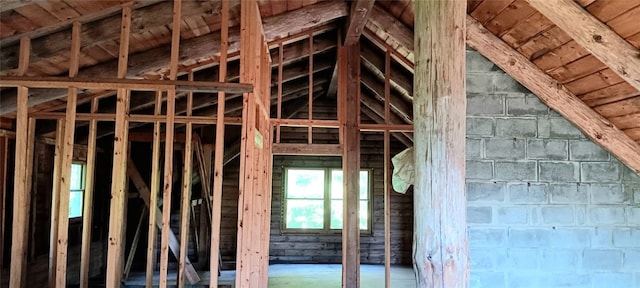 view of attic