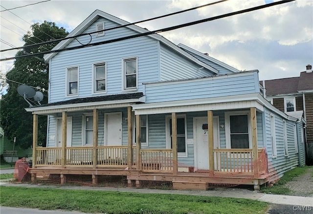 view of front of house featuring covered porch