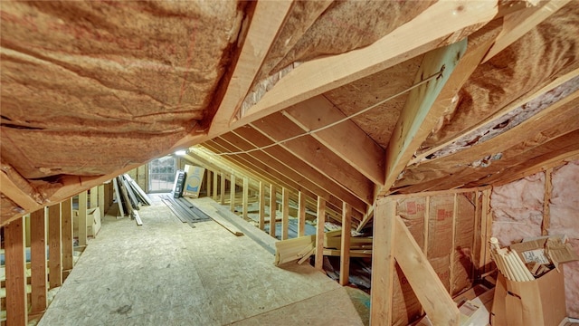 view of attic