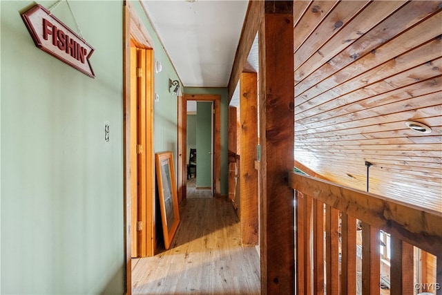 hallway featuring hardwood / wood-style flooring