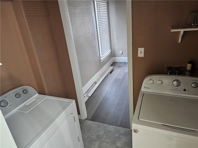 laundry area with hookup for a washing machine and wood-type flooring