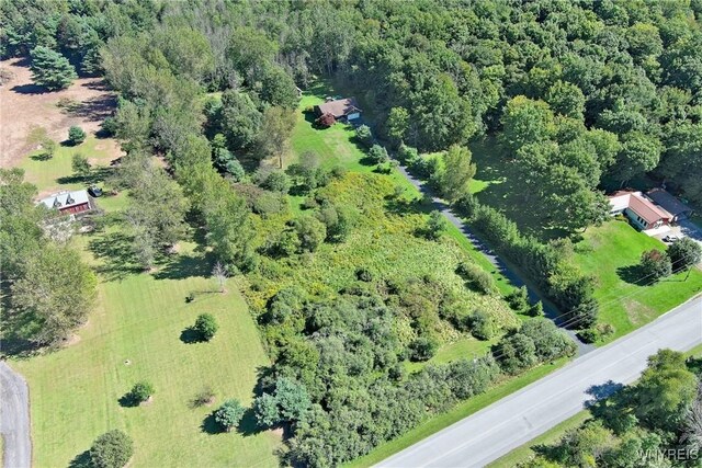 aerial view with a rural view