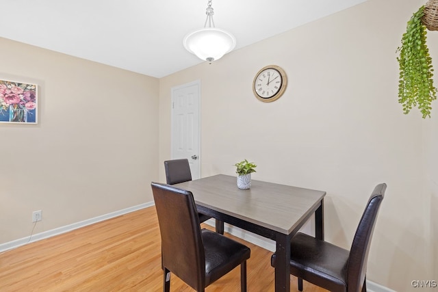 dining room with light hardwood / wood-style floors