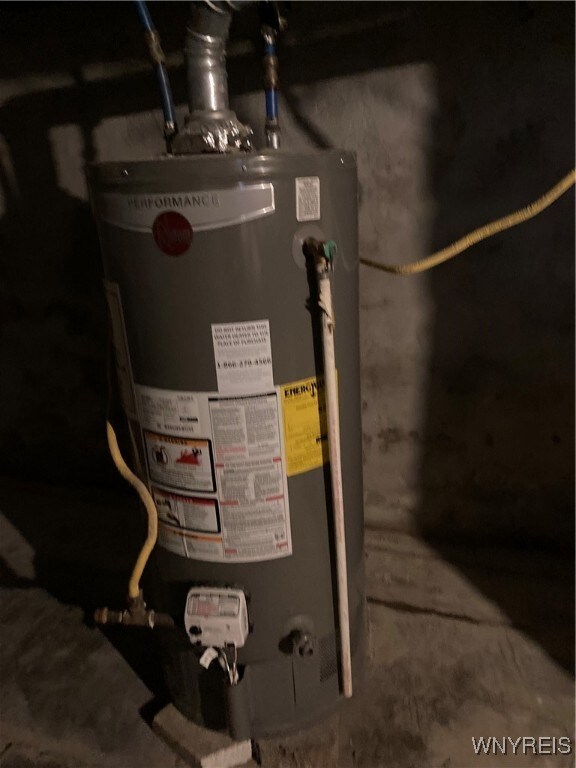 utilities featuring gas water heater