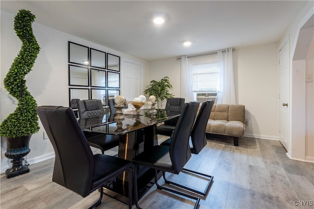 dining room featuring light hardwood / wood-style flooring