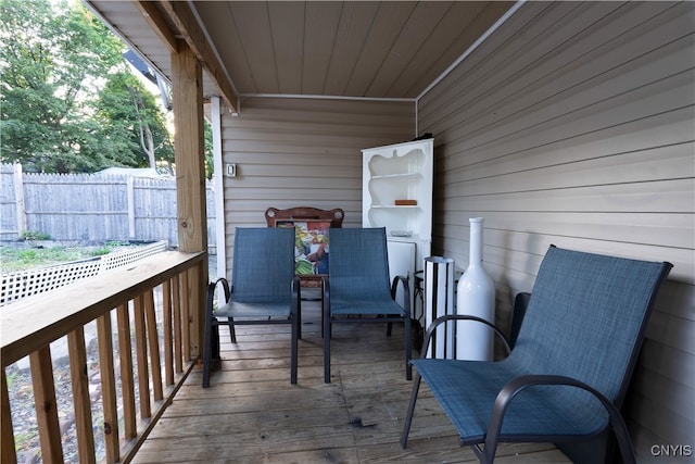 view of wooden deck