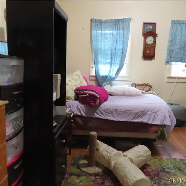 bedroom featuring wood-type flooring