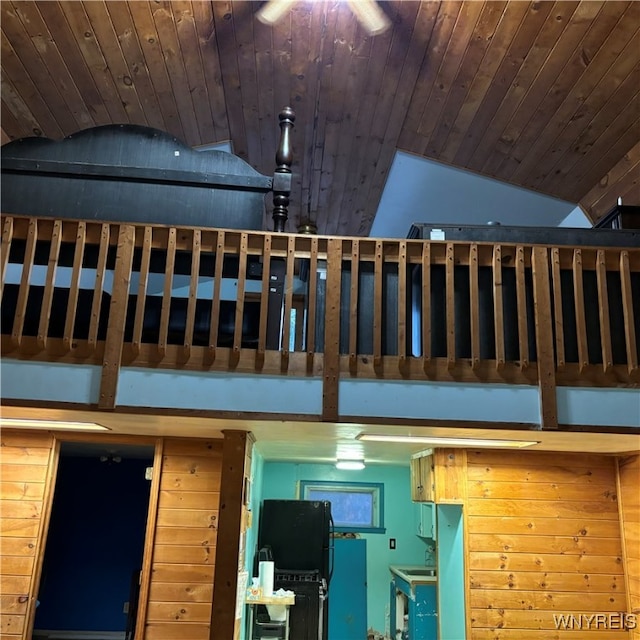 room details with wooden ceiling