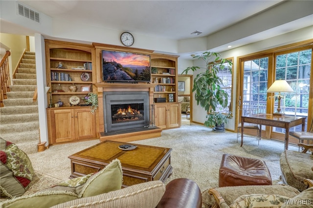 view of carpeted living room