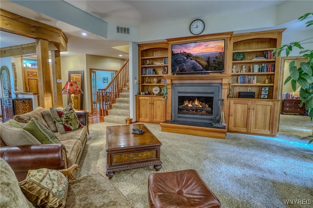 view of carpeted living room