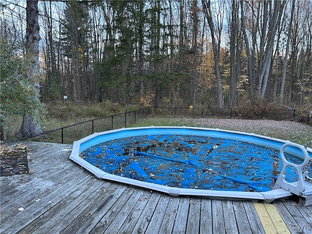 view of pool featuring a deck