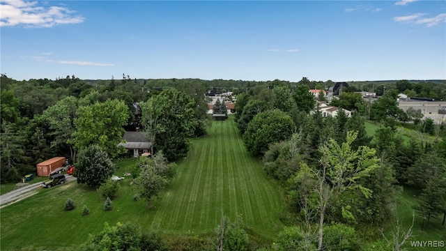 bird's eye view with a rural view