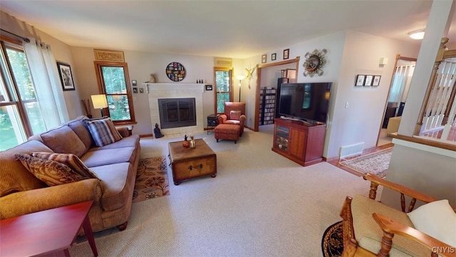 view of carpeted living room