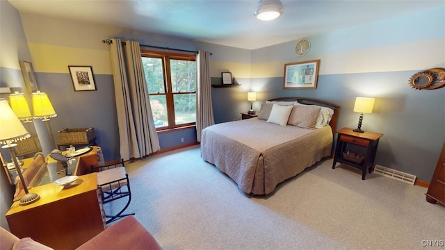 bedroom featuring carpet flooring