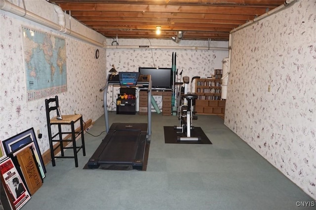 view of exercise area