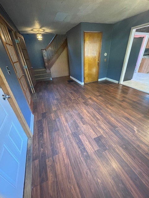 interior space featuring dark hardwood / wood-style flooring