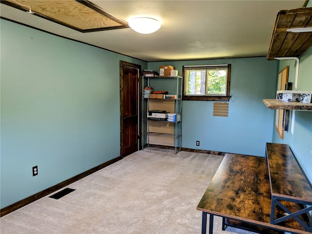 office area featuring carpet floors