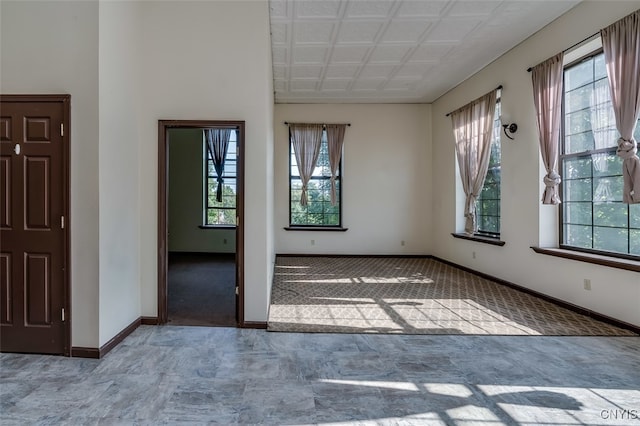 carpeted spare room with a wealth of natural light