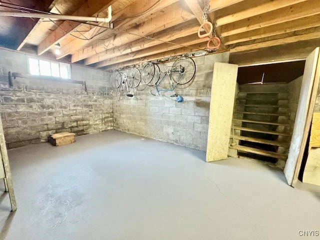 view of basement