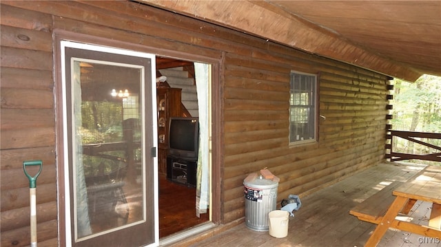 view of wooden deck