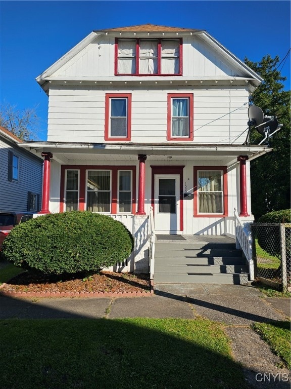 view of front of home with a porch