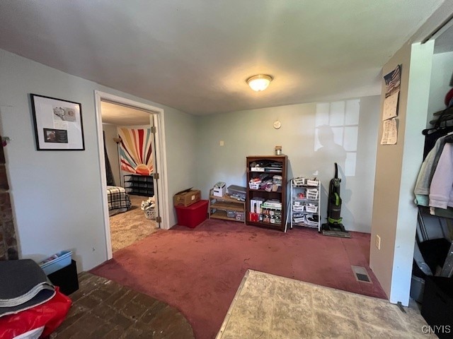 interior space featuring carpet floors