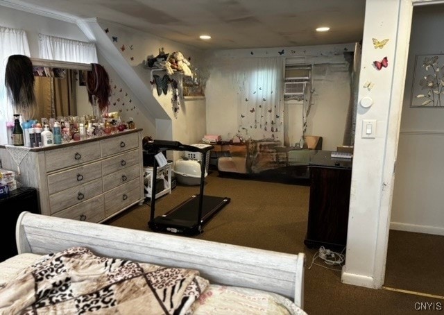 view of carpeted bedroom