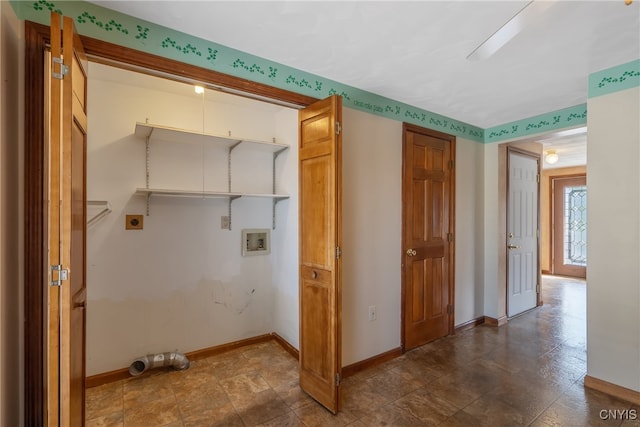 washroom featuring hookup for a washing machine and hookup for an electric dryer