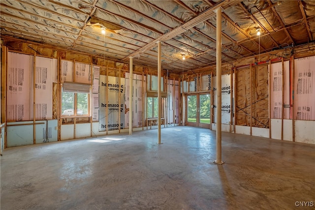 interior space featuring concrete floors