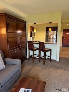 view of carpeted living room