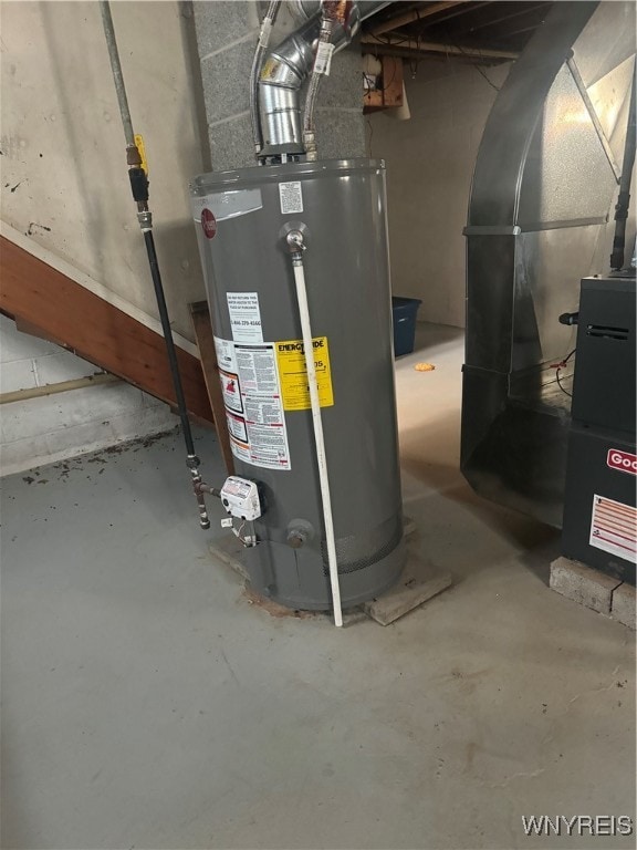 utilities with heating unit and water heater