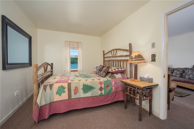 bedroom featuring carpet