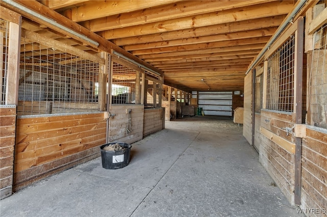 view of horse barn