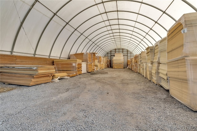 interior space featuring lofted ceiling