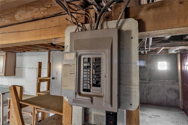 utility room featuring electric panel