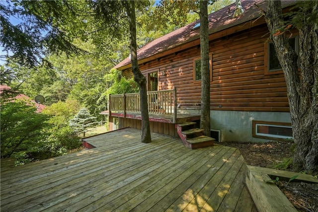 view of wooden terrace