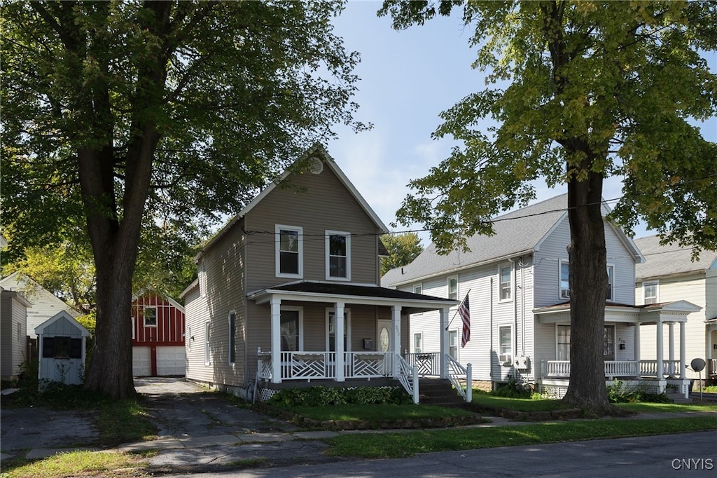 view of front of property with a porch