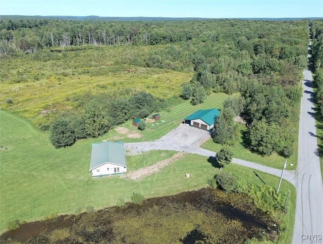 drone / aerial view featuring a rural view