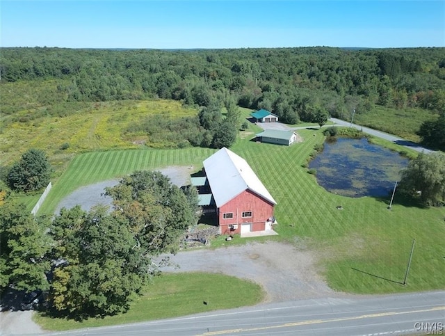 bird's eye view featuring a rural view