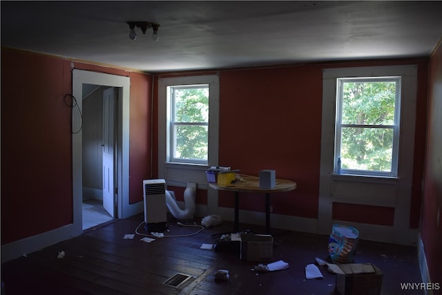 interior space featuring wood-type flooring