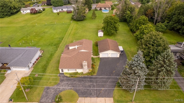 birds eye view of property