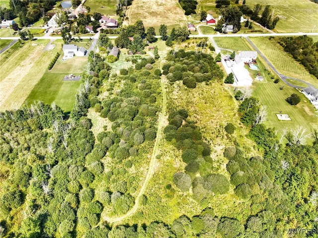 aerial view featuring a rural view